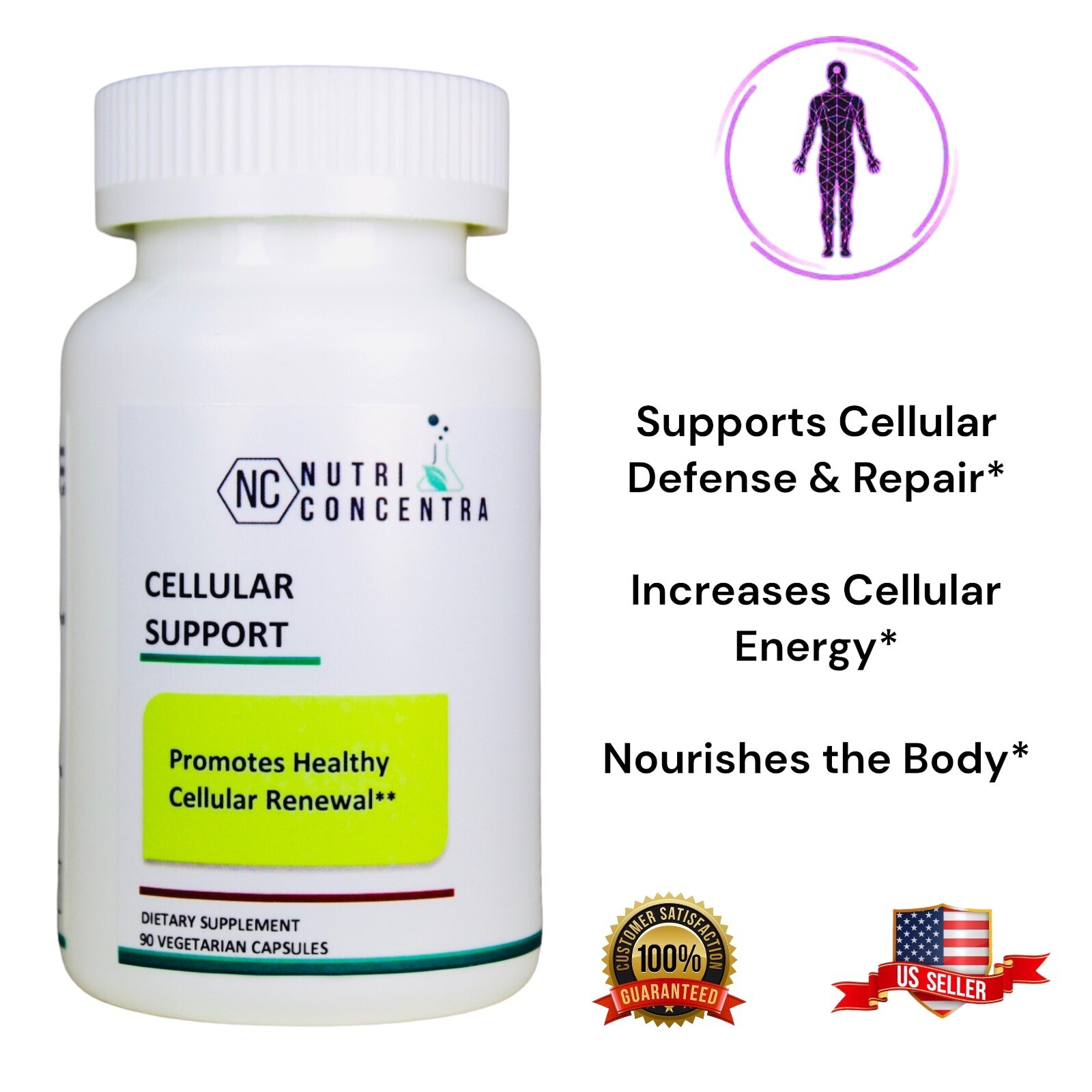 Stem Cells Food, Healthy Cells, Extracts Formula, 750 mg, 90 Capsules.