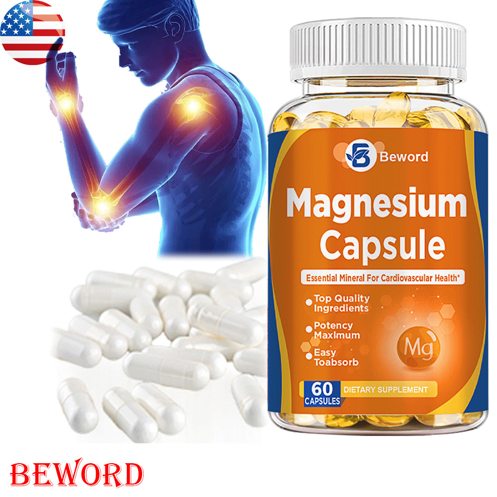 500mg Magnesium Glycinate With Zinc,D3-Improved Sleep,Stress Relief Support Bone