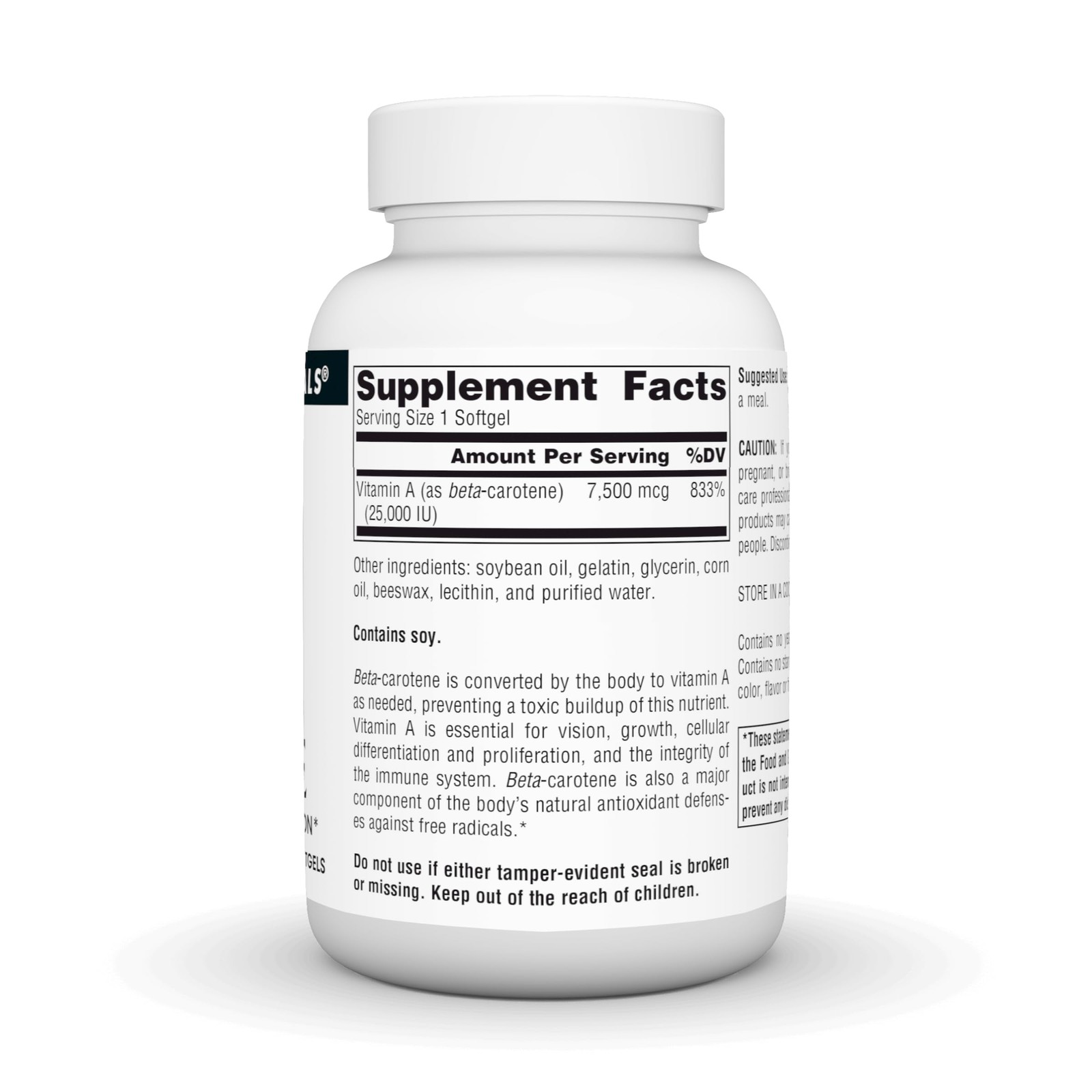 Source Naturals Beta Carotene 25000 iu Antioxidant 250 Count (Pack of 1)
