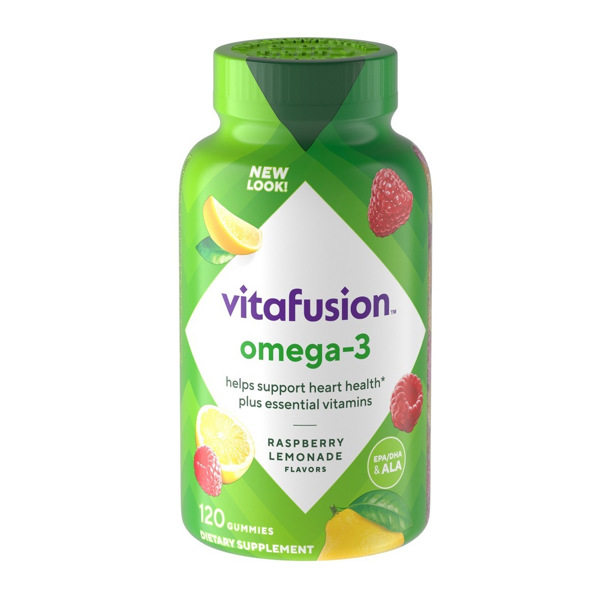 Vitafusion Omega-3 Gummies – Berry & Lemonade – 120ct: Gluten-Free