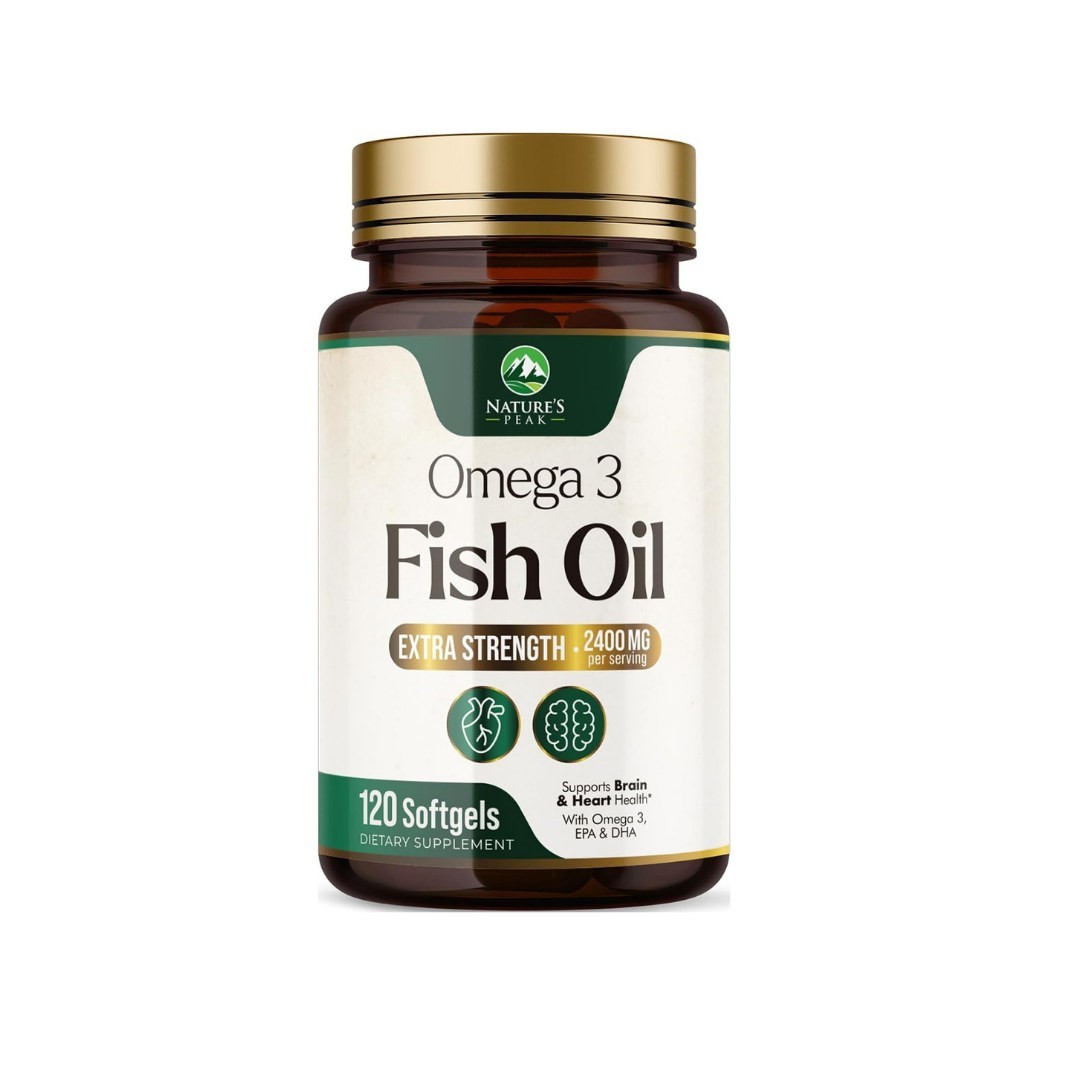Omega 3 Fish Oil 2400mg EPA DHA Triple Strength 120 Softgels