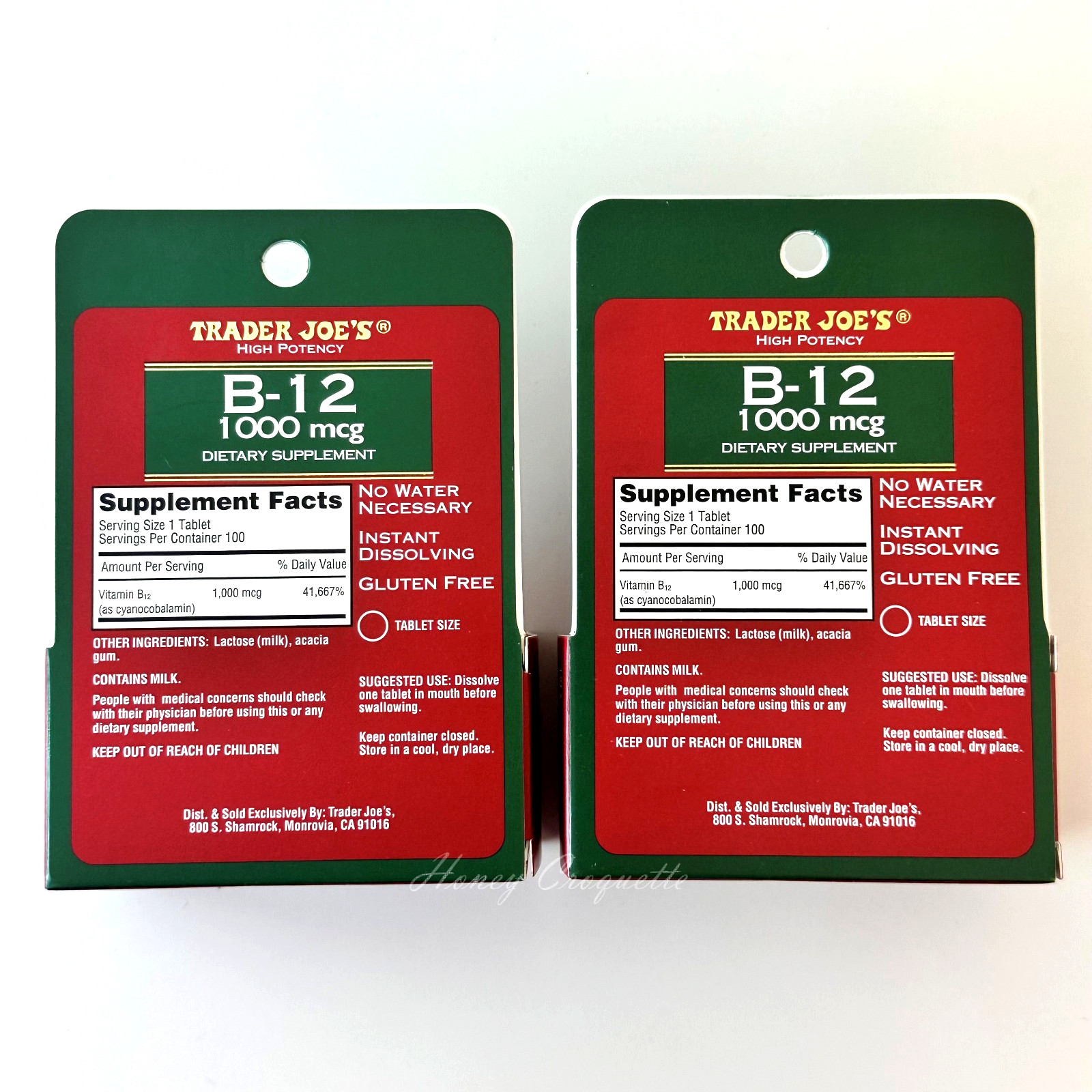 2 Packs Trader Joe’s Under The Tongue B-12 1000 mcg Dietary Supplement EXP 2028