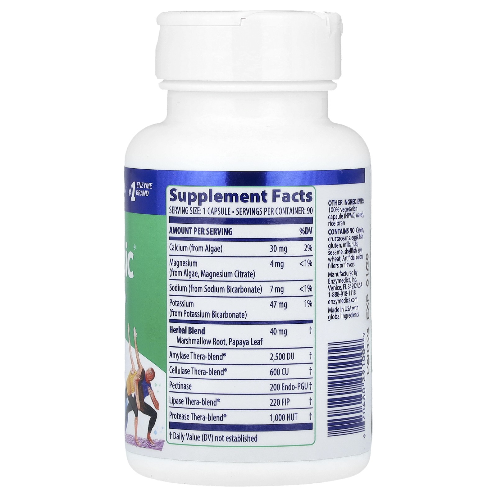 Enzymedica pH-Basic 90 Capsules Casein-Free, Dairy-Free, Egg-Free, Gluten-Free,