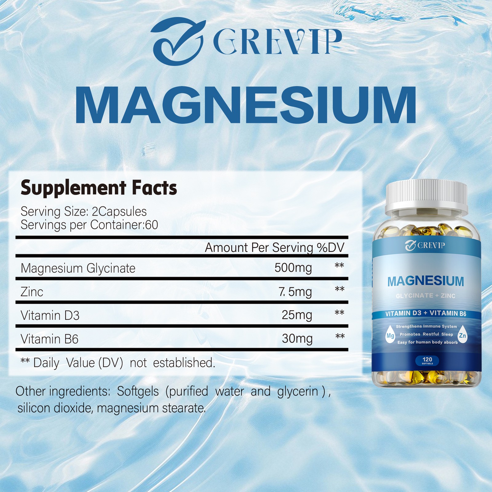 Magnesium Glycinate – Relief Stress and Improve Sleep, Bone & Muscle Health