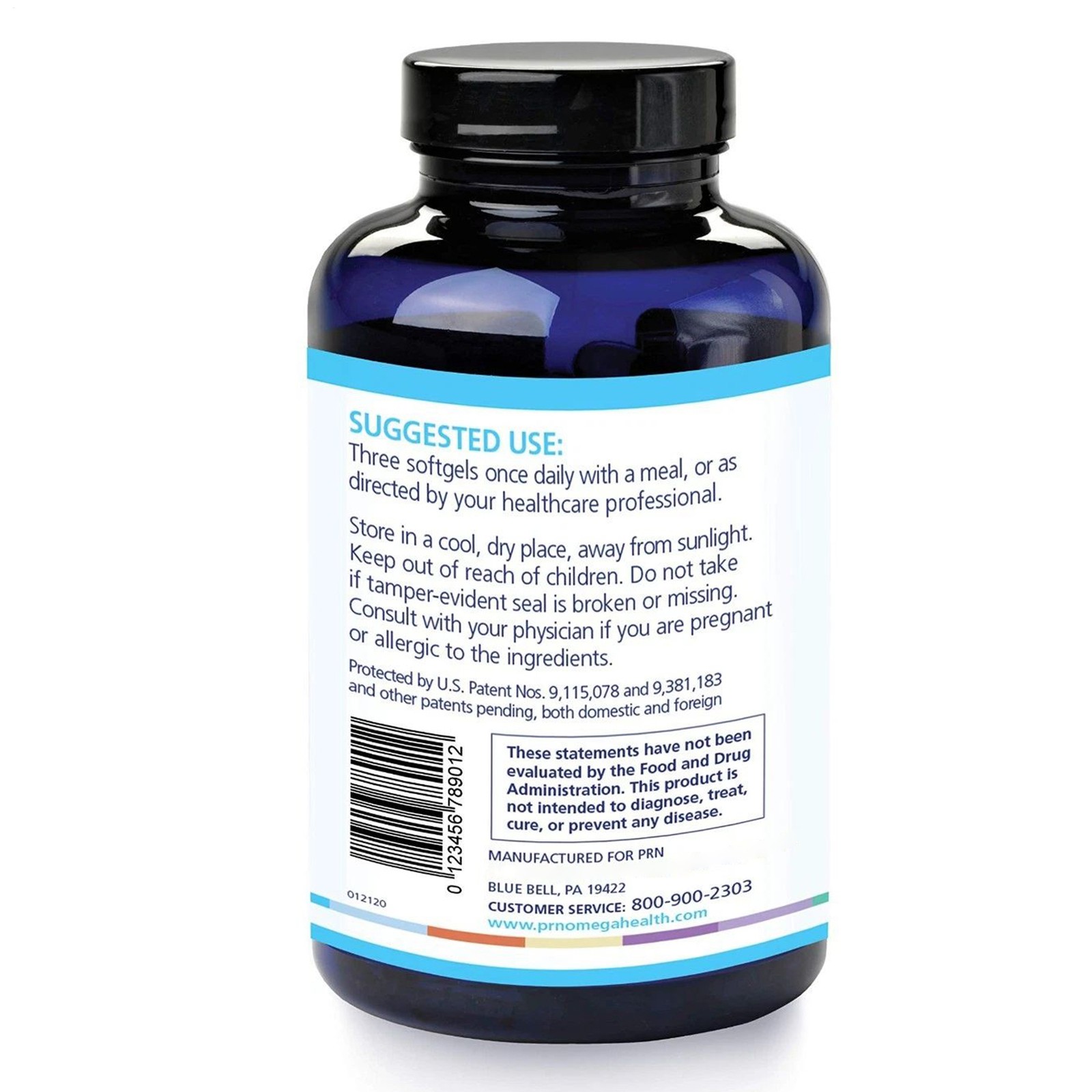 PRN De3 Dry Eye Omega Supplement, Nutritional Help for Dry Eyes 90 Softgels