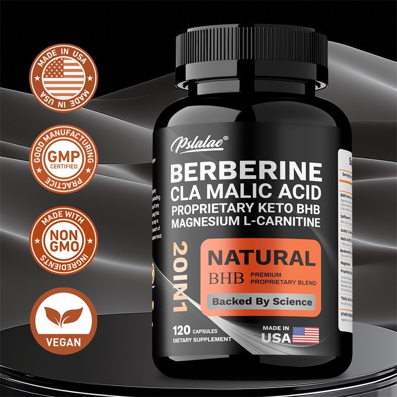 Berberine, CLA Malic Acid 120pcs – Metabolism, Digestion, Insulin & Liver Health