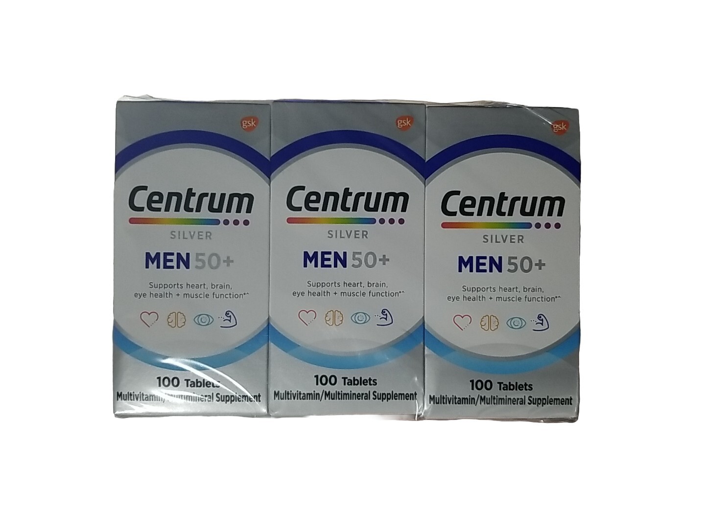 Centrum Silver Men 50+ Tablets 100 Count – 3 Pack