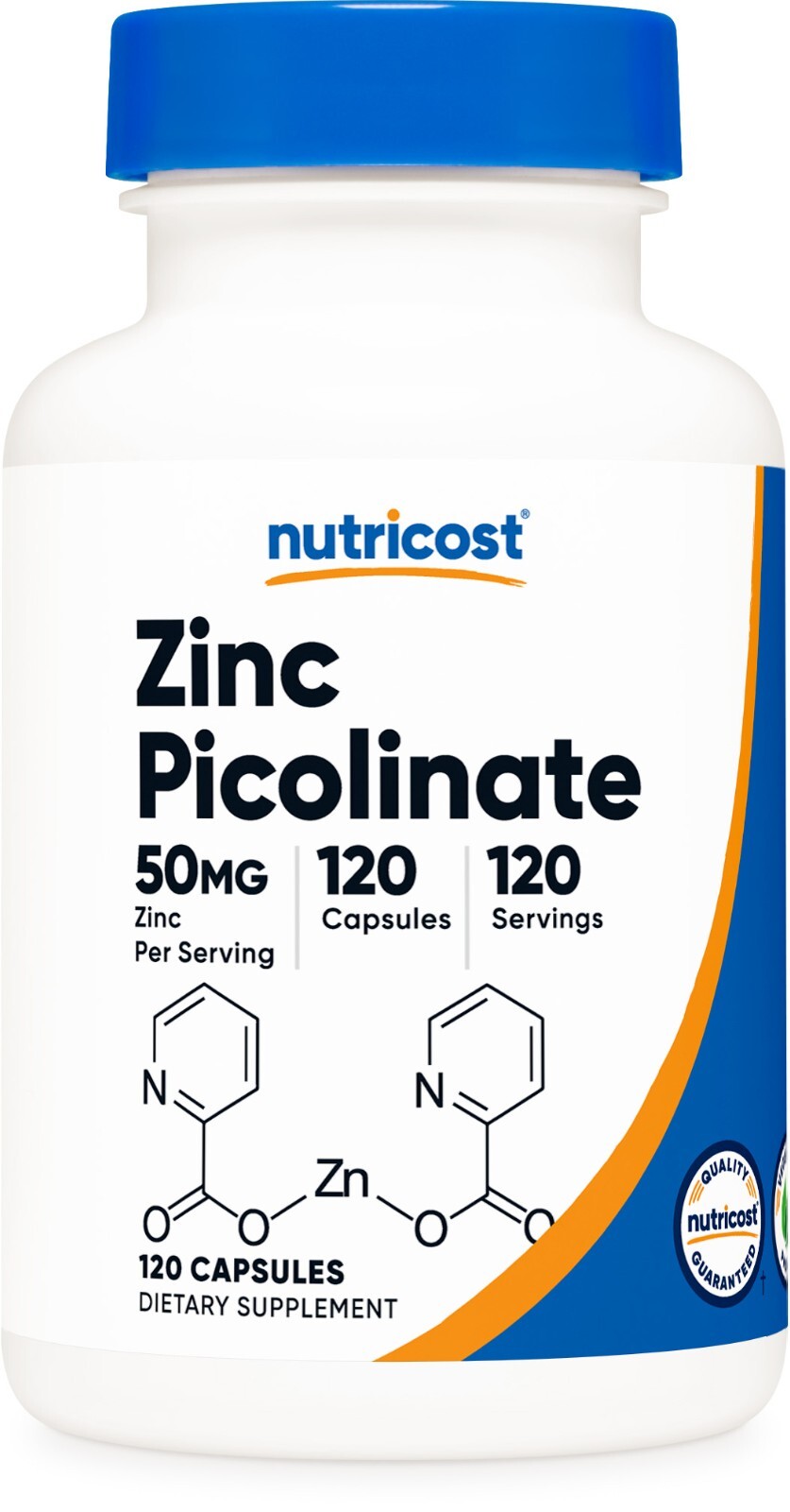 Nutricost Zinc Picolinate 50mg, 120 Vegetarian Capsules- Gluten Free and Non-GMO
