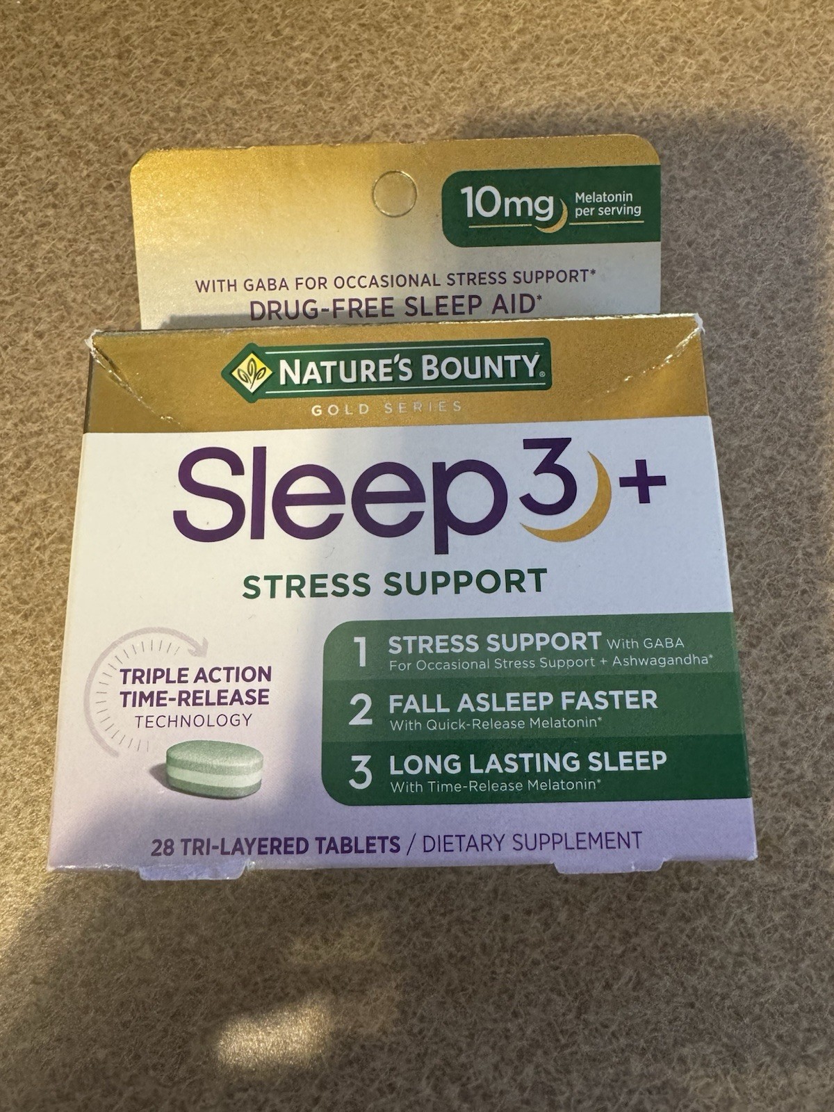 Nature’s Bounty Sleep3 Stress Support Drug Free SleepAid EX 10/2025