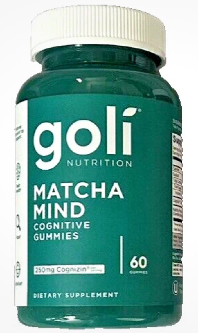 Goli Nutrition Gummies – 60 Count- MATCHA MIND – SEALED- Exp 04/26