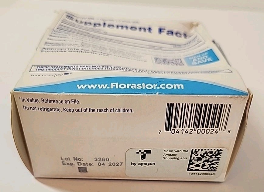 Florastor Dual Action Probiotic Suppements Veggie Caps 20 ct EXP 04/2027 SEALED