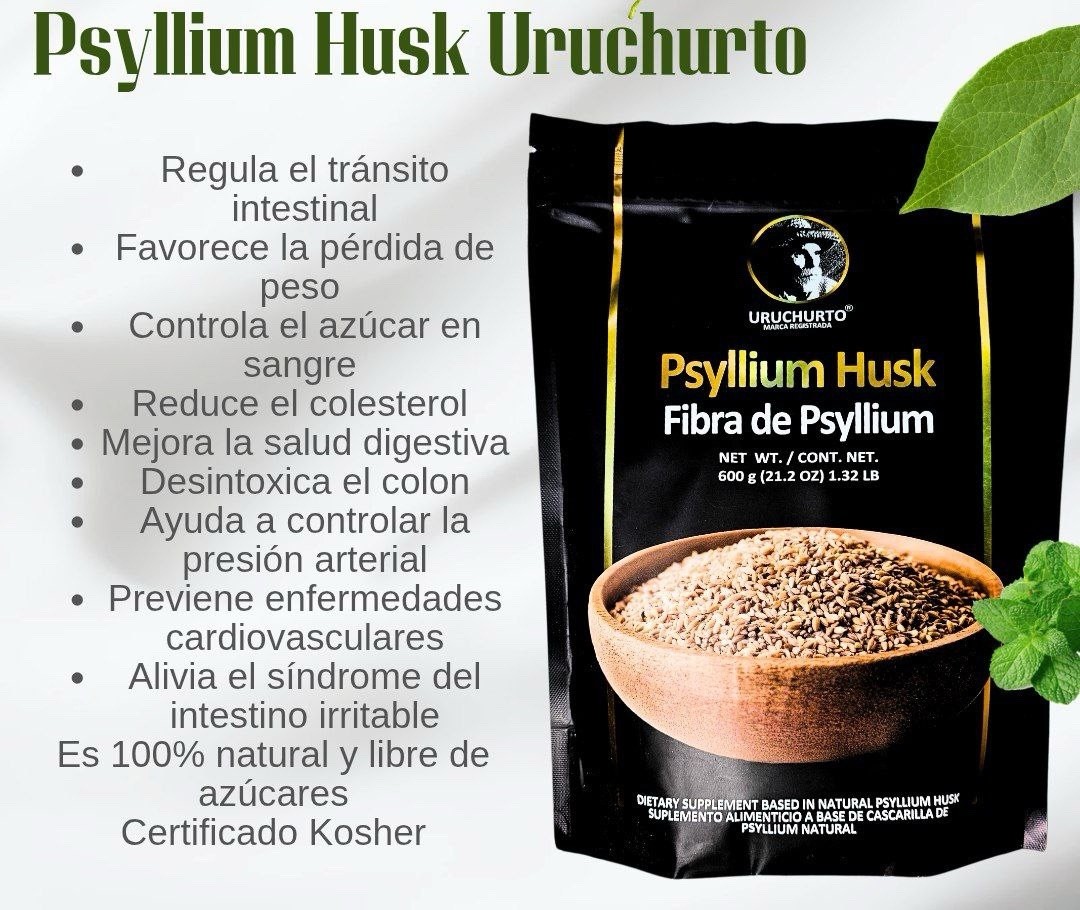 URUCHURTO Supplements Organic Psyllium Husk Powder – Dietary Fiber