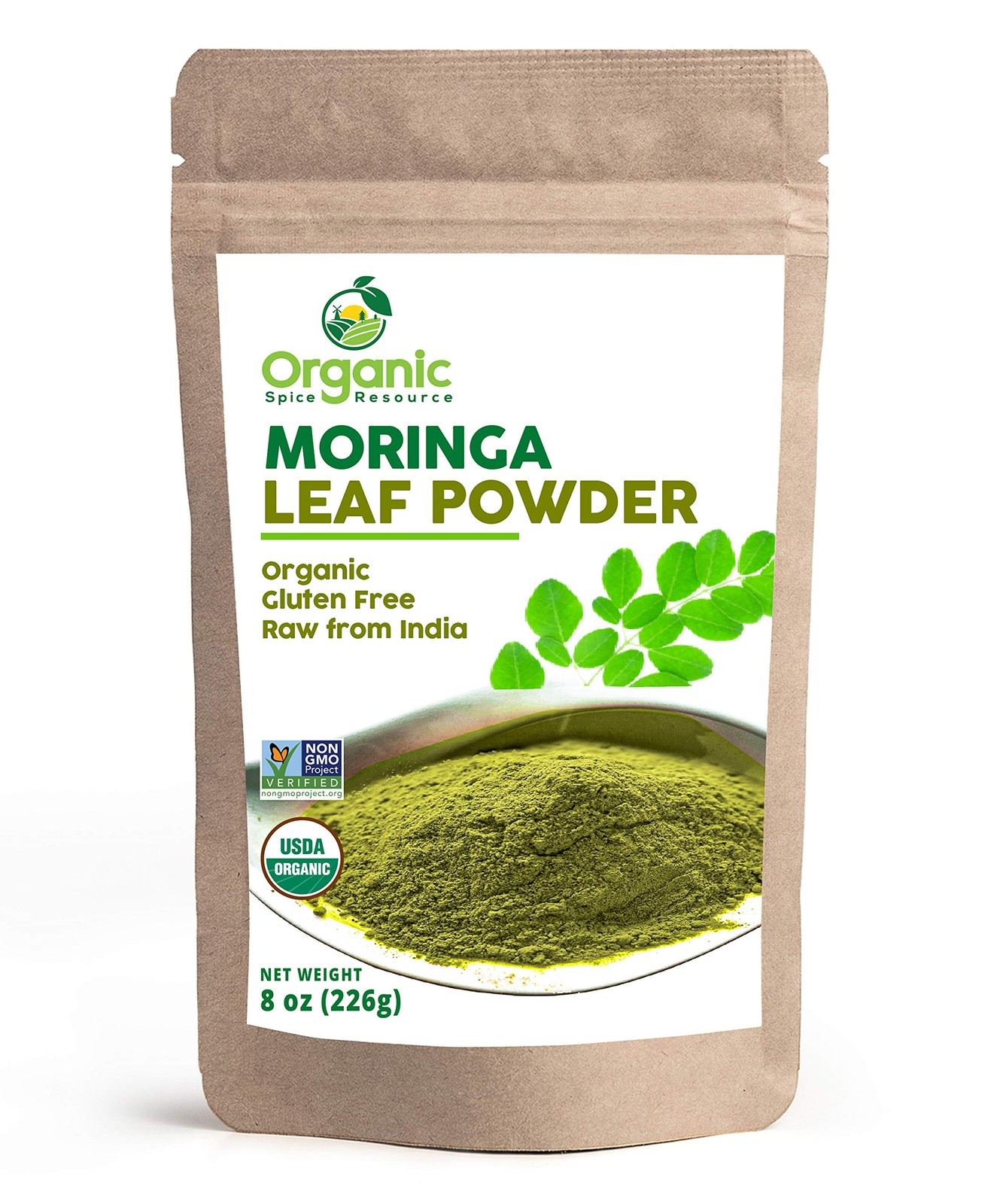 Organic Moringa Powder – 8 oz (226g) | USDA Organics, 8 Ounce (Pack of 1)