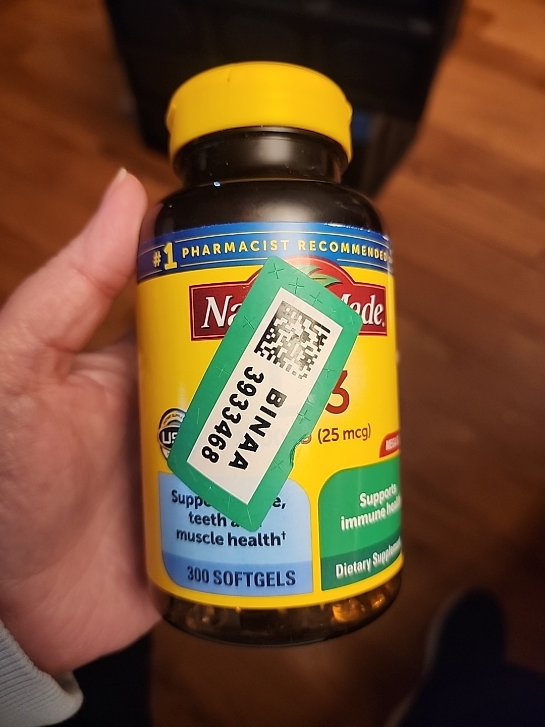 Nature Made Vitamin D3 1000 IU (25 mcg), 300 Count (Pack of 1), 300
