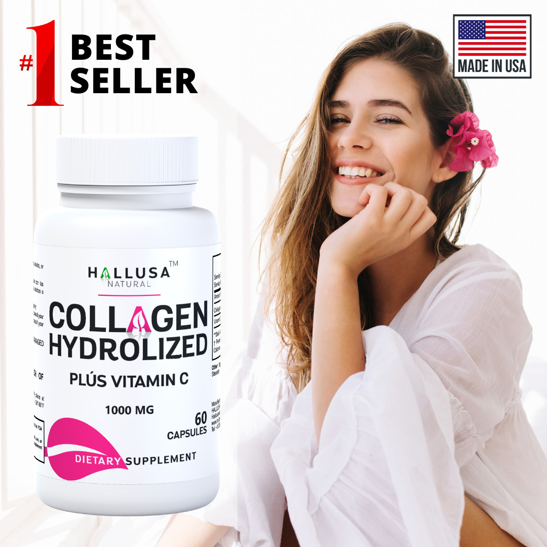 HYDROLYZED COLLAGEN Complex – Skin, Hair & Joint Care – Anti-Aging – 60 Caps
