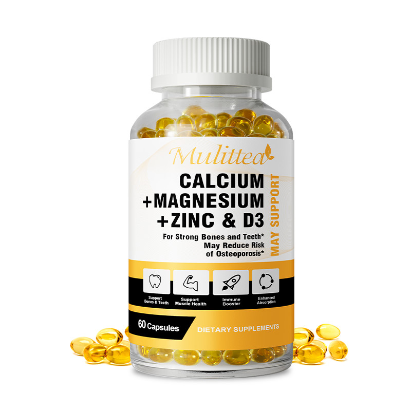 Calcium Magnesium Zinc with Vitamin D3 Capsules Bone Health Muscle Improvement