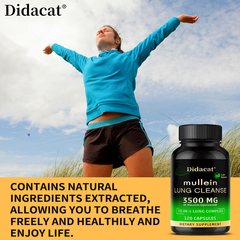 Mullein Leaf Extract 3500mg ,support Lung Cleanse Respiratory ,120 Capsules.