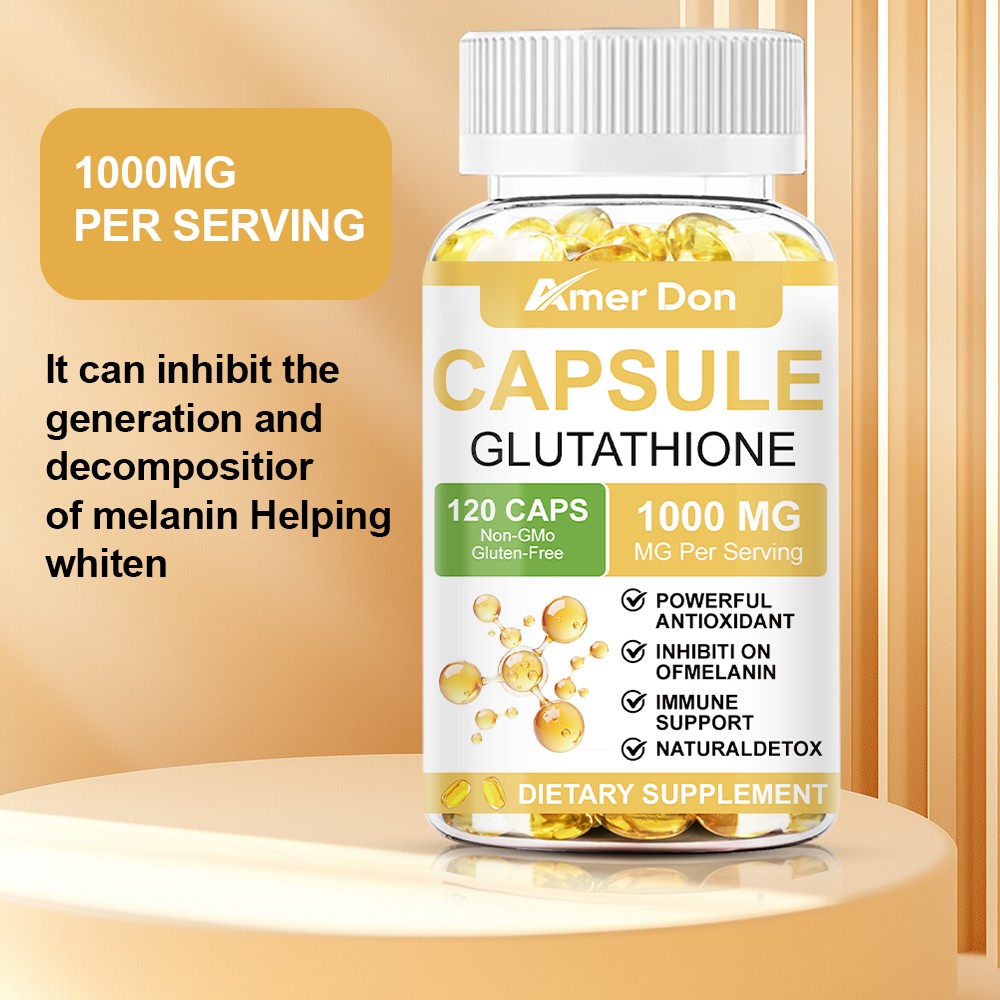 Glutathione 1000mg GSH L-Glutathione Reduced 120 Capsules Antioxidant