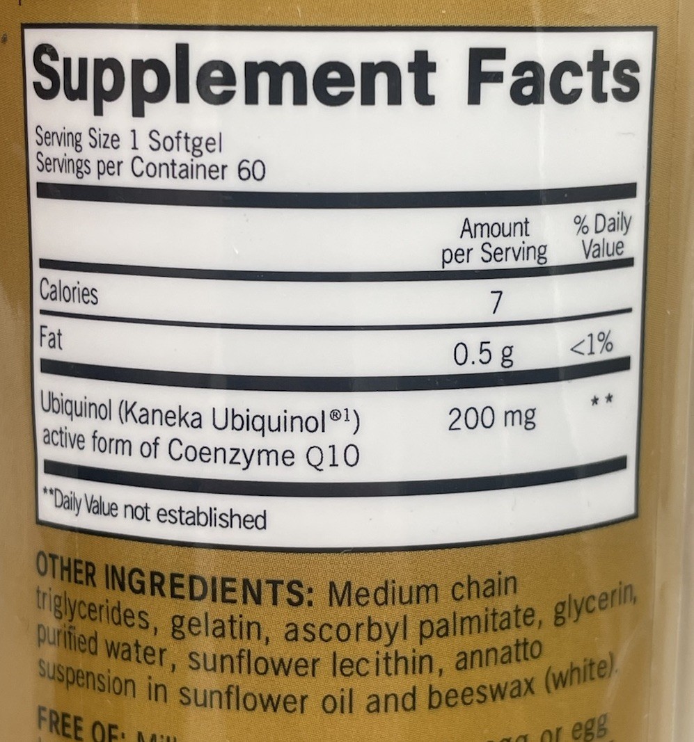4 pack Qunol Ubiquinol CoQ10 (Gold Label) 200mg 60 softgels *SEALED* Exp 8/2026