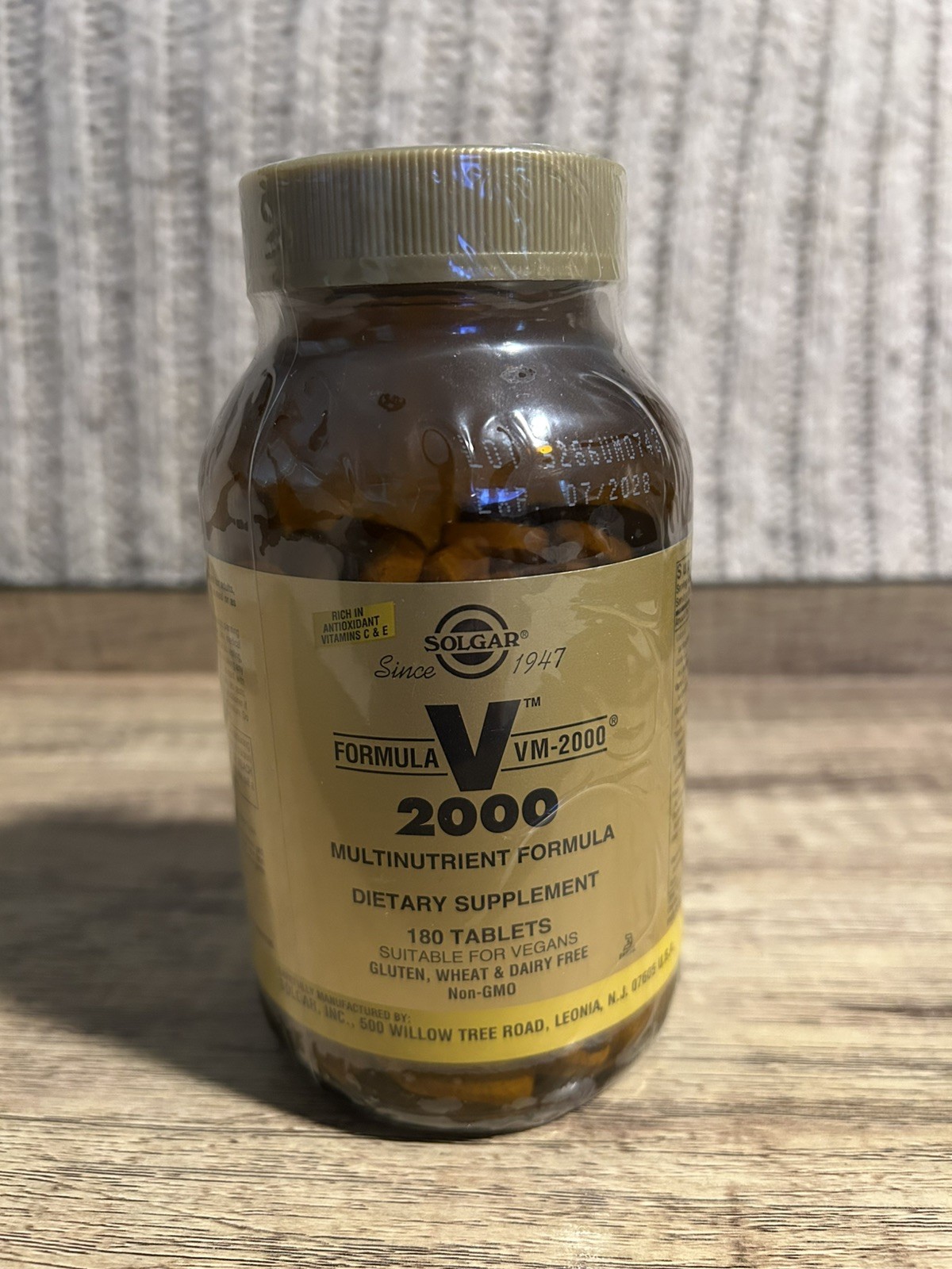 Solgar Formula VM-2000 Multinutrient System 180 Tablets New & Sealed Exp 07/2028