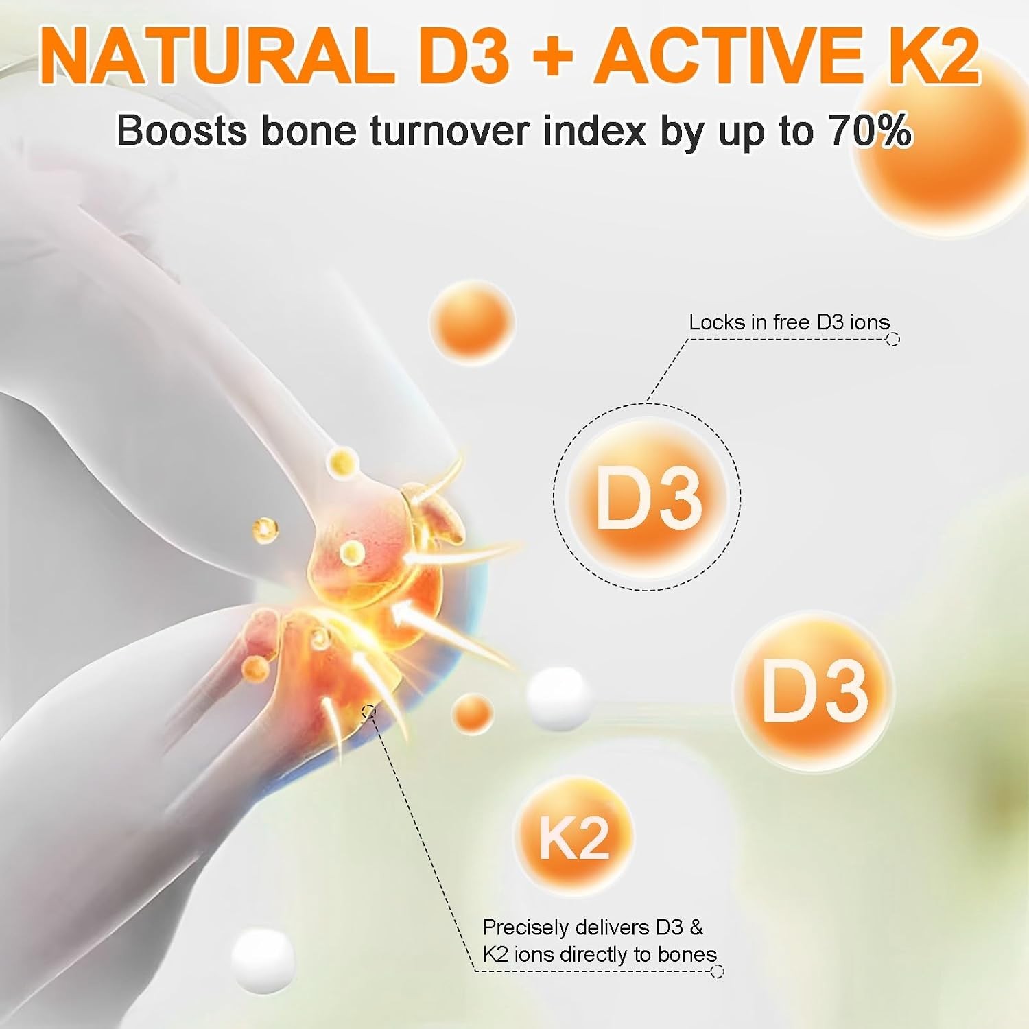 Daiasns Vitamin D3 5000 IU & K2 (MK-7) 120 mcg 60ml Drops with MCT Oil Omega 3,