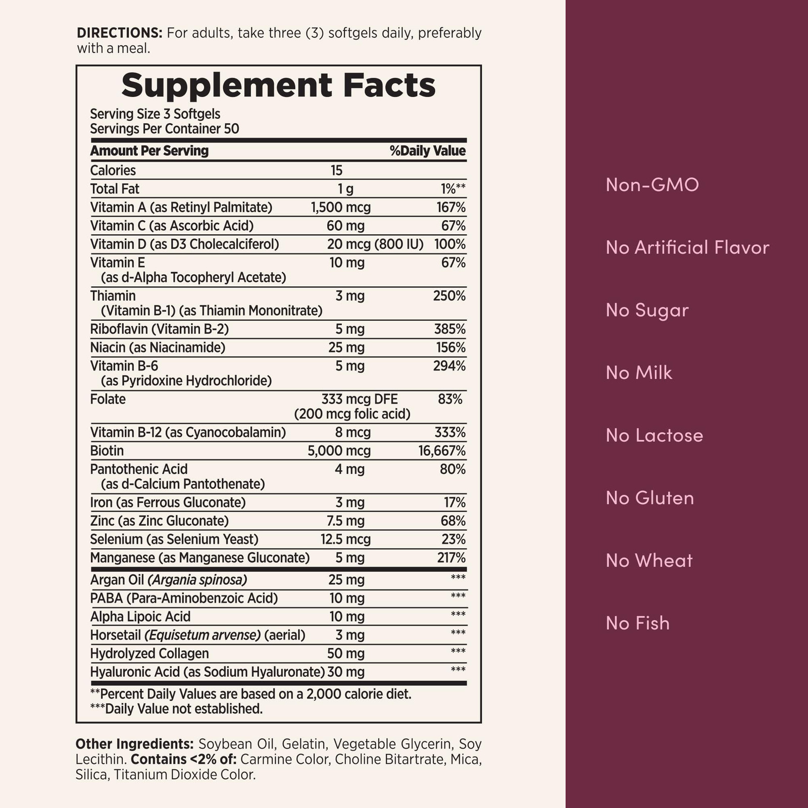 Nature’s Bounty Advanced Hair, Skin & Nails, Argan-Infused 150 Count, N/a