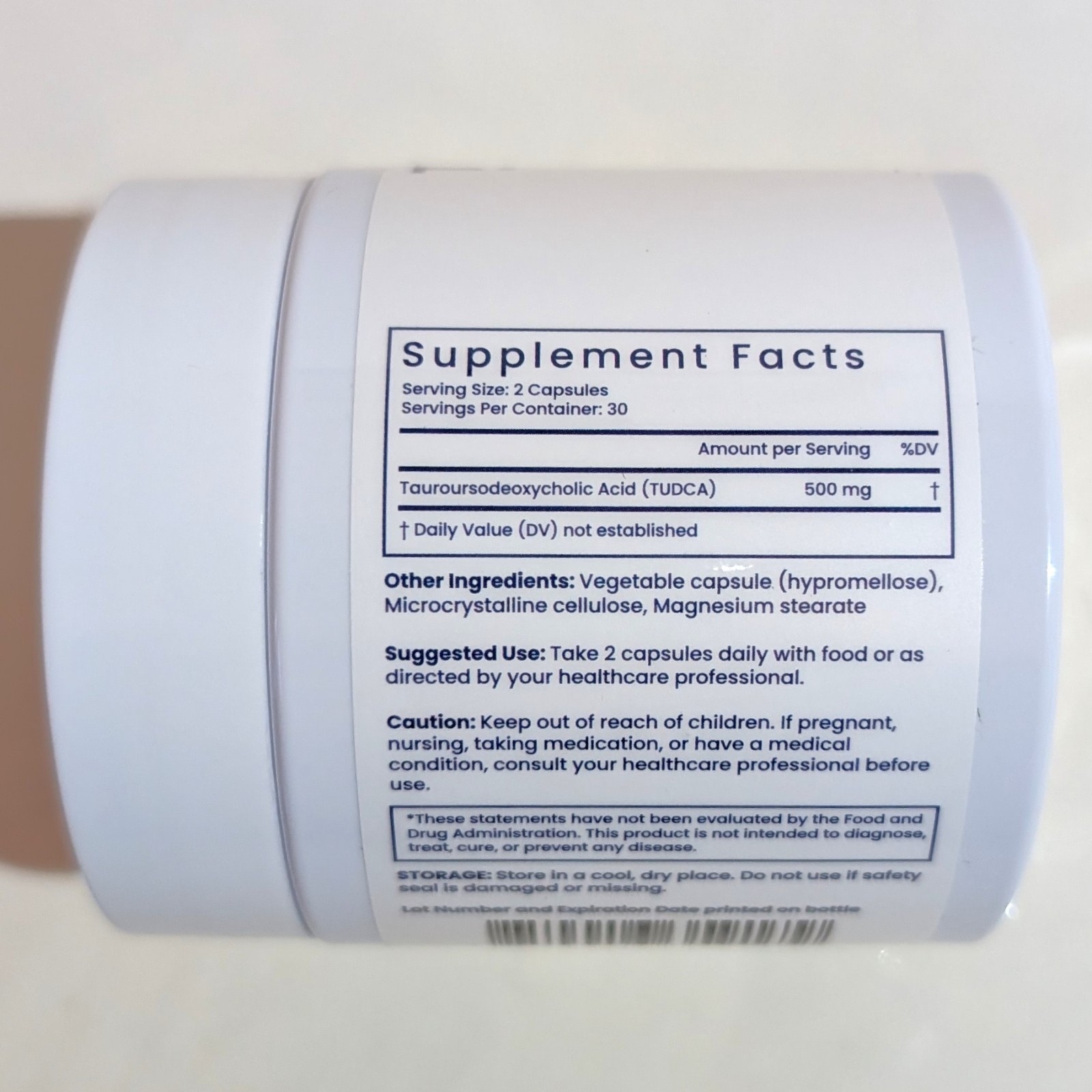 TUDCA 500mg per Serving 250mg Capsules Tauroursodeoxycholic 60 Ct Exp 06/04/2028