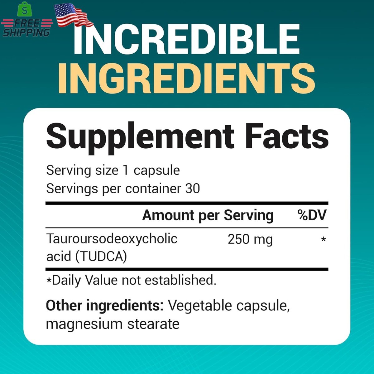 Dr. Berg TUDCA Supplement (Tauroursodeoxycholic Acid) – strong Formula for Liv