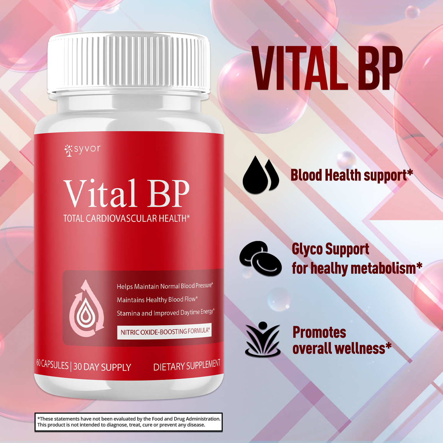 (5 Pack) Vital BP Advanced Blood Support Vitamin Formula VitalBP 300 Capsules