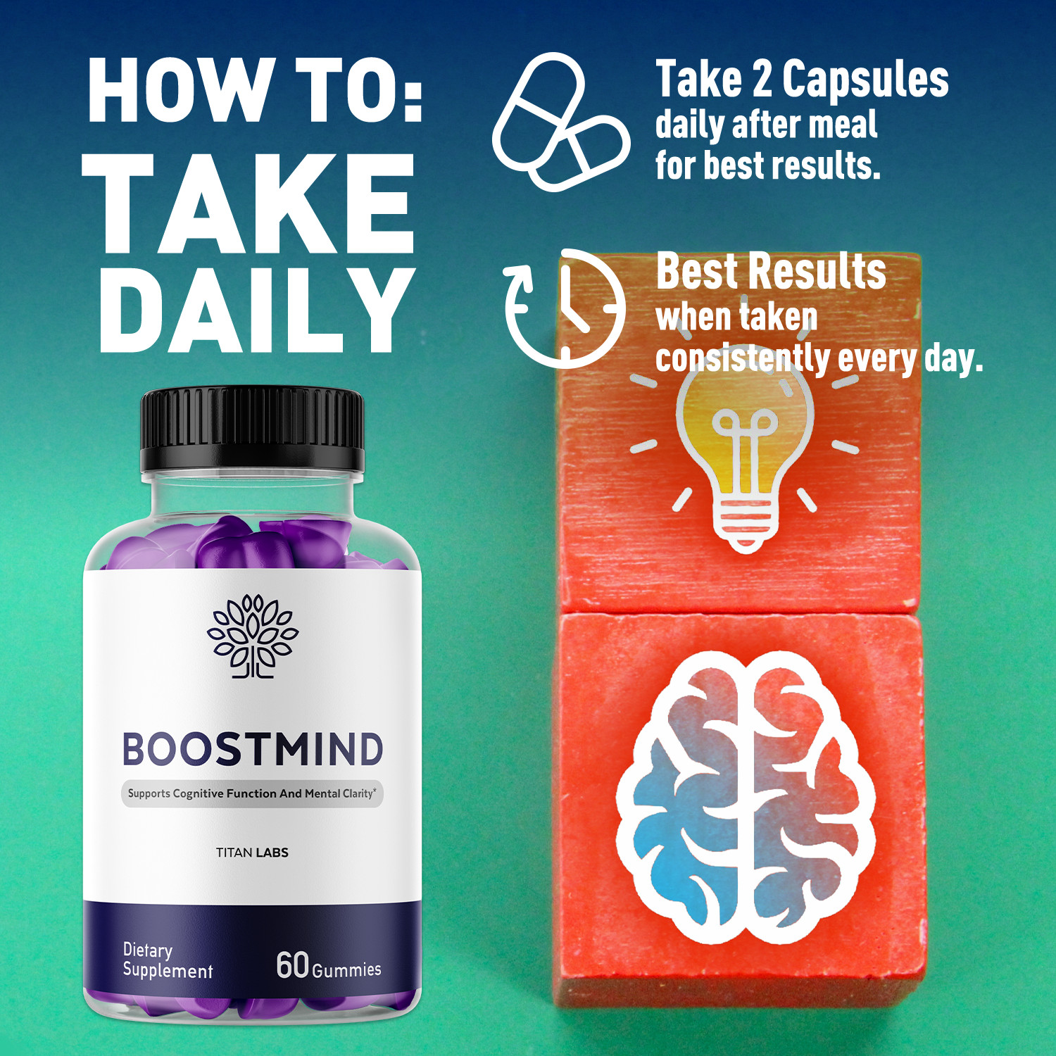 (5 Pack) Boostmind Gummys Advanced Brain Support Vitamin Boost Mind 300 Gummies