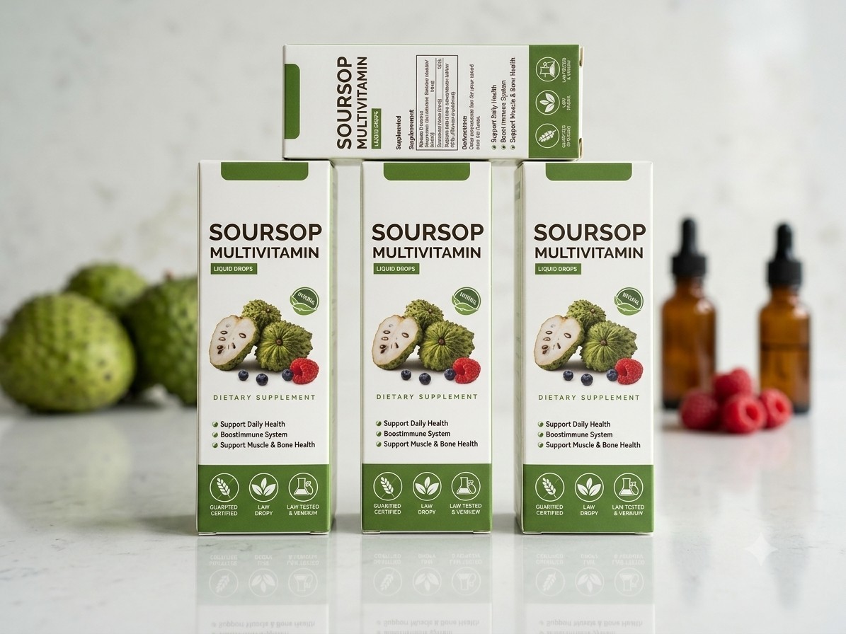 Soursop Multivitamin Liquid Drops 60ml | Organic Leaf Extract & Bitters Oil