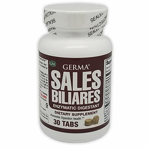 Germa Sales Biliares Ox Bile Enzymatic Digestant Natural Supplement 30 Tabs