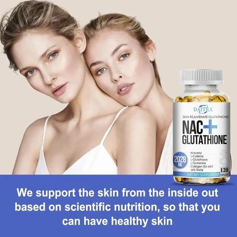 3PCS Nac Glutathione Collagen Capsules Skin Anti-Aging Antioxidant Anti-allergic