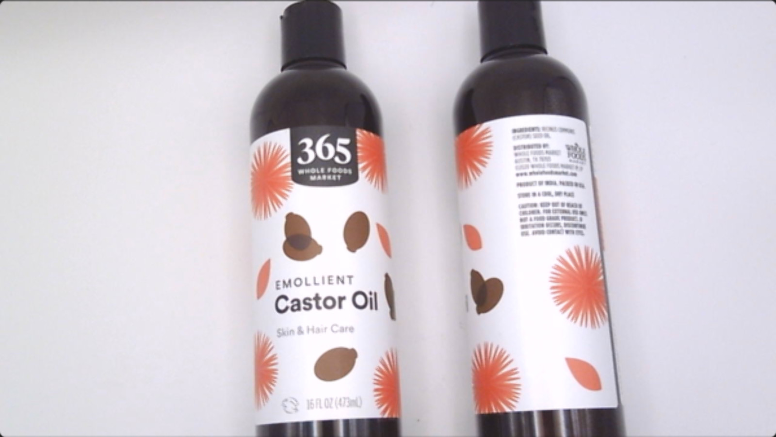 (2 Pack) 365 by Whole Foods Market, Emollient Castor Oil, Skin & Hair Care, 16 F