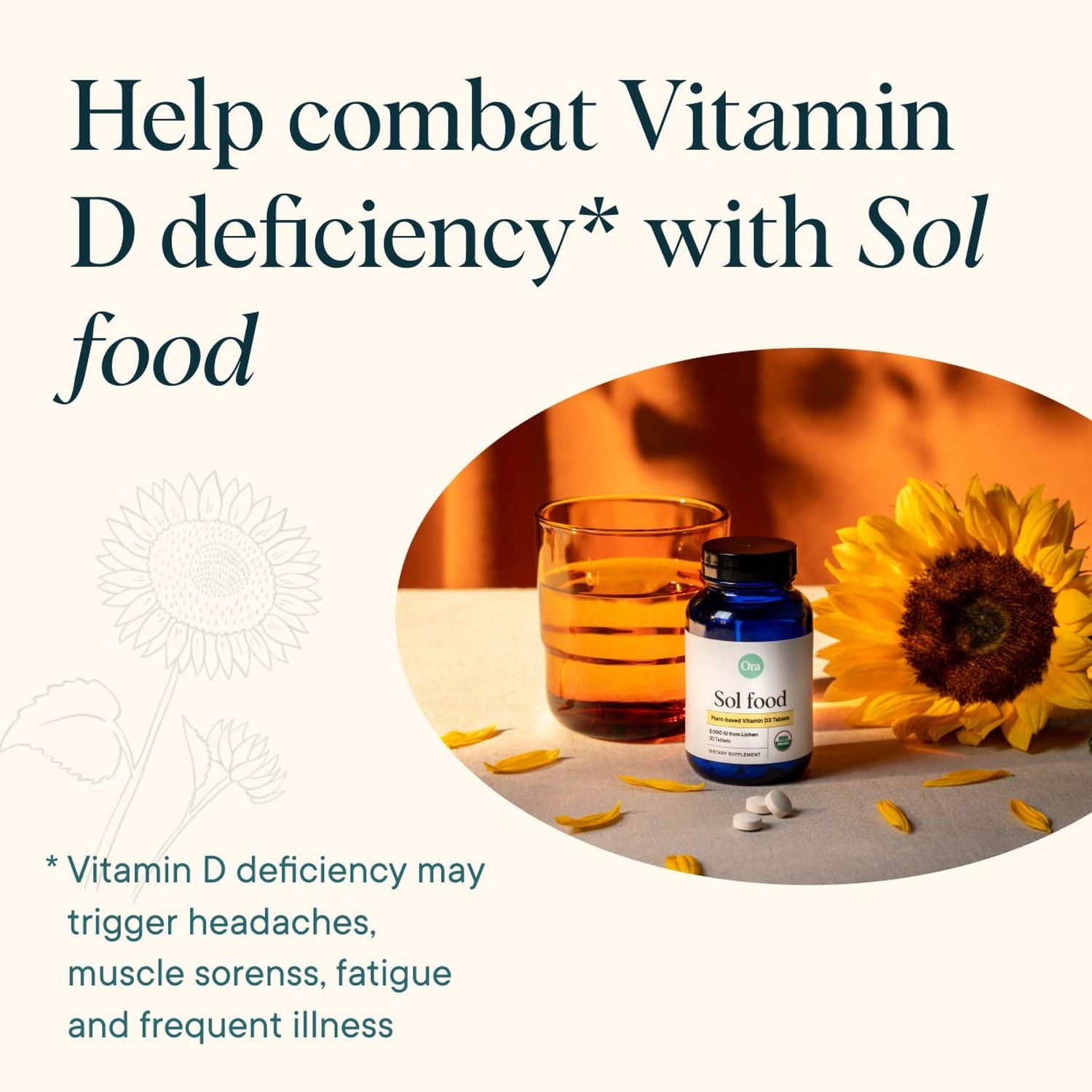 Ora Organic Vitamin D3 5000IU + K2 – Vegan Vitamin D from Lichen and K2 from …