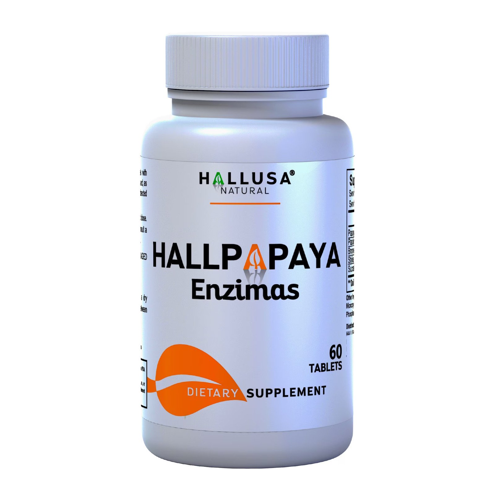 HALLUSA Papaya Enzyme Digestive Support with Probiotics – 60 Tablets