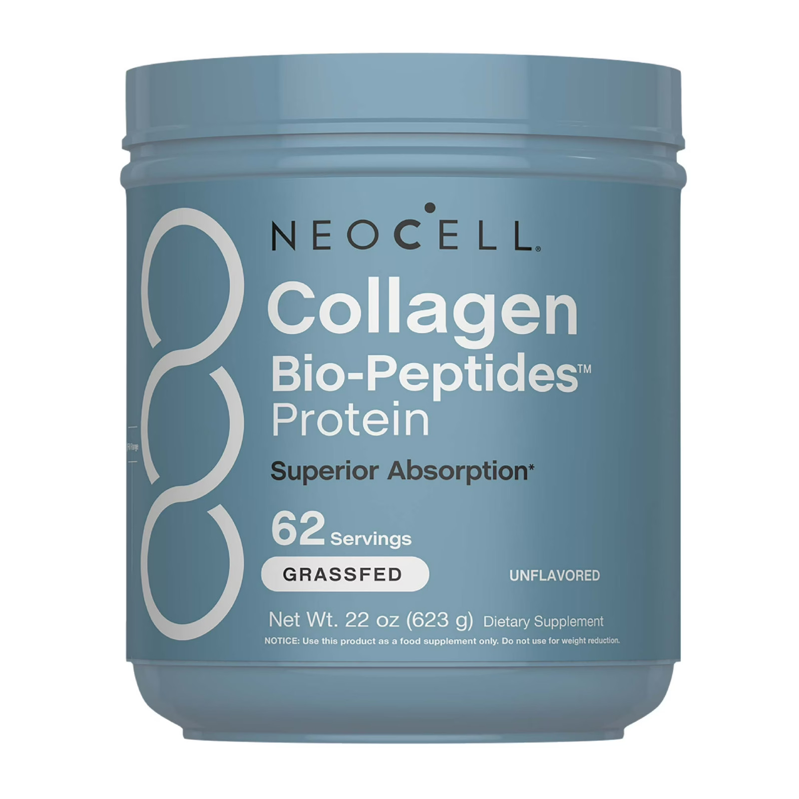 NeoCell Collagen Bio-Peptides Powder 22 oz Grass-Fed Hair Skin Nails Protein