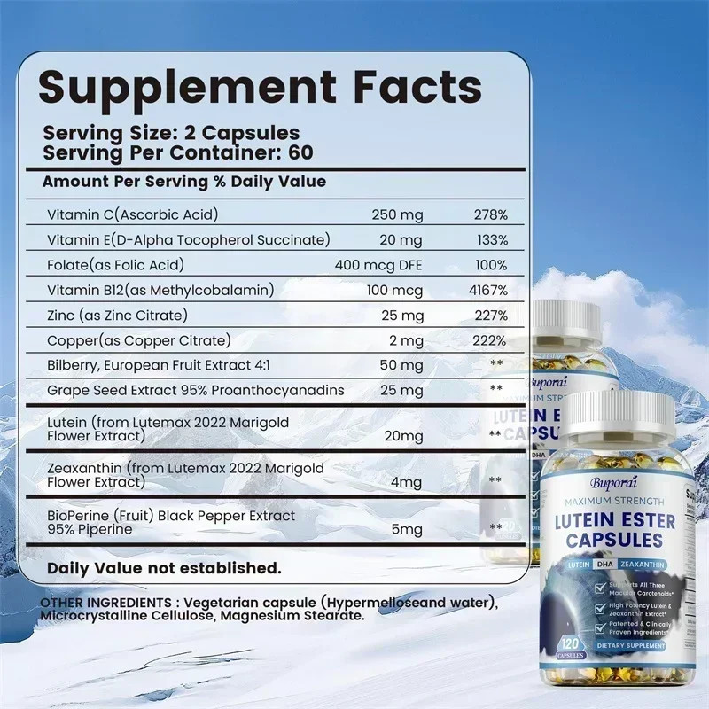 Lutein Ester 120pcs – Eye Health, Promotes Vision Health, Improves Dry Eyes