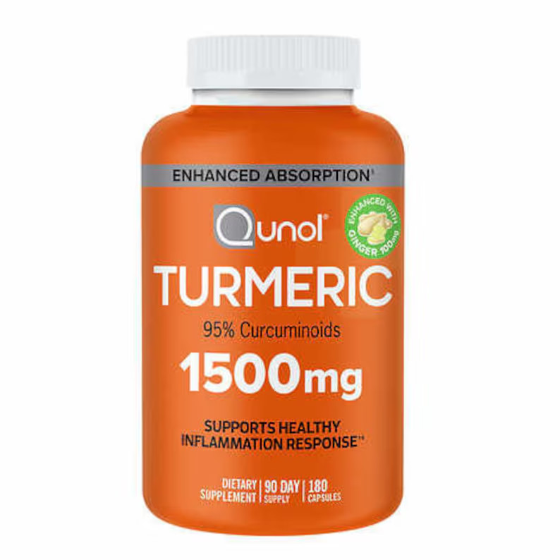 Qunol Extra Strength Tumeric Curcumin Complex 1500mg – 220 COUNT