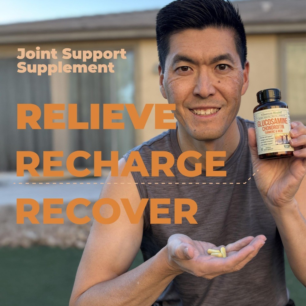 1 bottles Glucosamine Chondroitin Msm And Turmeric Supplement – Joint Support Su