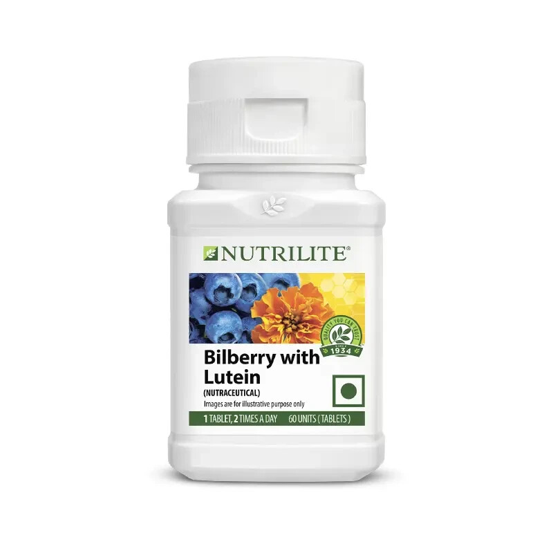 Amway Nutrilite Bilberry With Lutein For Eye Health & Improves Vision 60 Tabs
