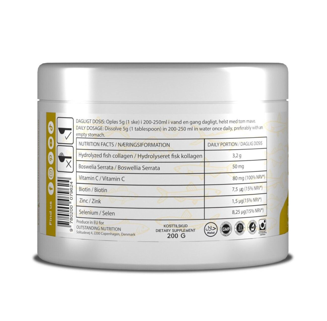 Outstanding Nutrition Marine Collagen Supplement Help & Support Joints 200g