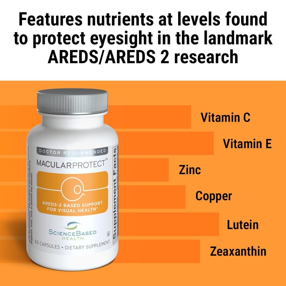 Eye Health Supplement – Lutein, Zeaxanthin, B Vitamins & Zinc – 60 Capsules for