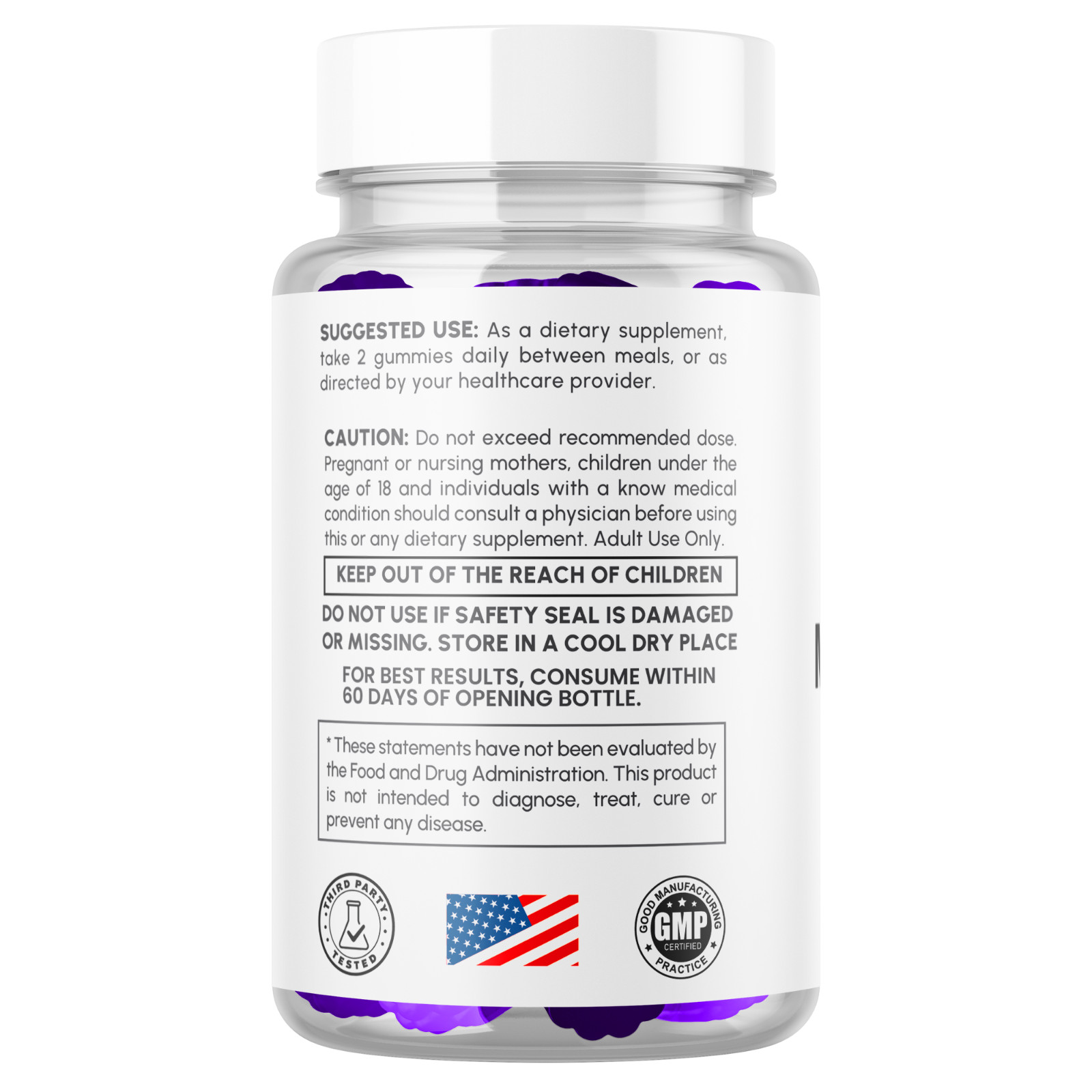 (1 Pack) Prime Beast XR Male Gummys Advanced PrimeBeastXR Formula 60 Gummies