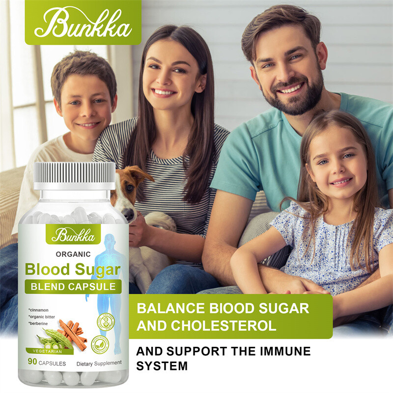 Blood Sugar Support Supplement Berberine & Cinnamon 20 Herbs Complex 90 Caps