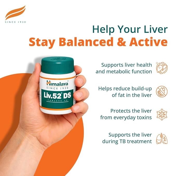 Himalaya Liv.er 52 DS Tablets 60 x 12 Count Liver Health & Function Support Care