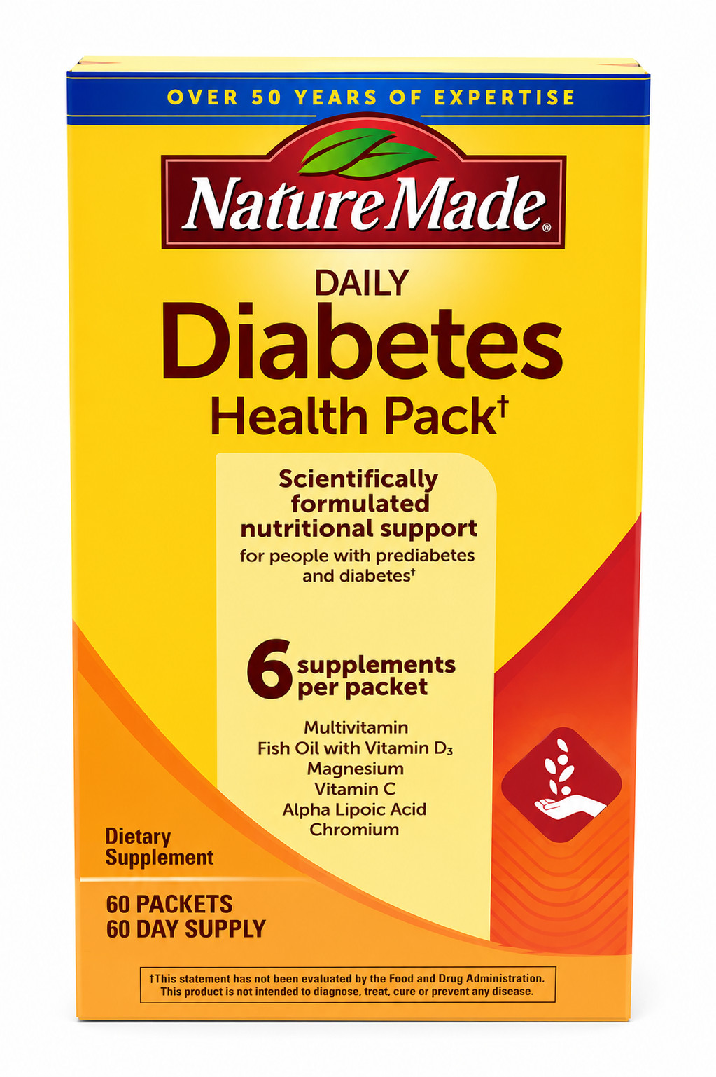 Nature Made Daily Diabetic Health Pack – 60 Packets – 60 Day Supply, discounted