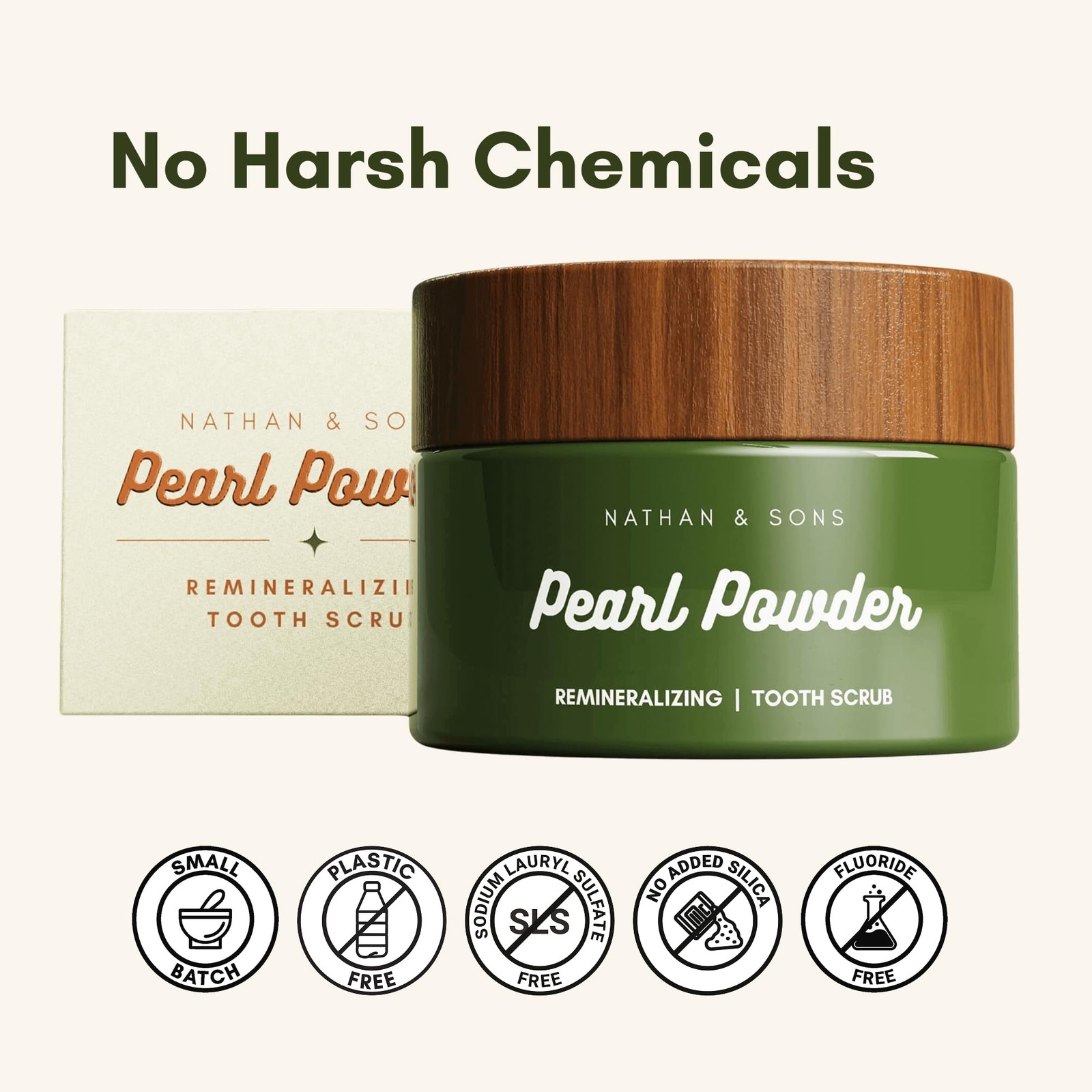 Nathan & Sons Pearl Remineralizing Tooth Powder 1 Ounce (Pack of 1),