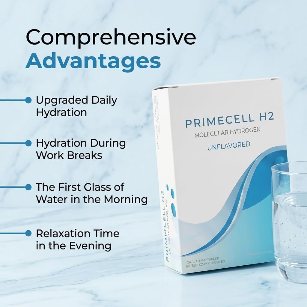 Prime Cell H2 By Amala Health, Hydrogen Tablets – 45 Count Free Shipping
