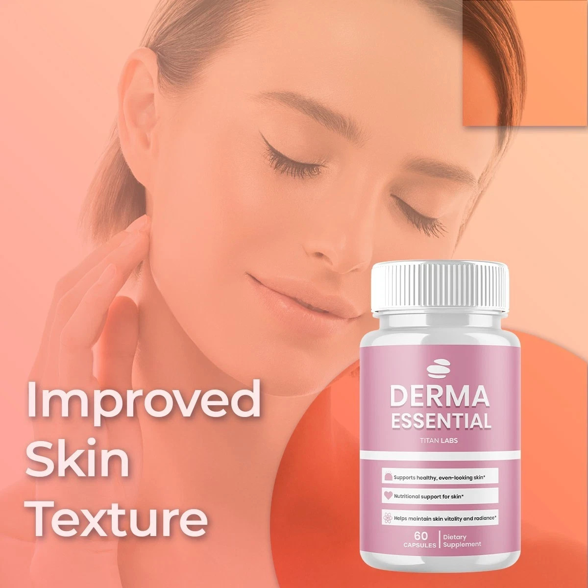 2 Pack Derma Essential Probiotics Advanced Healthy Skin Support 60 Capsules F S